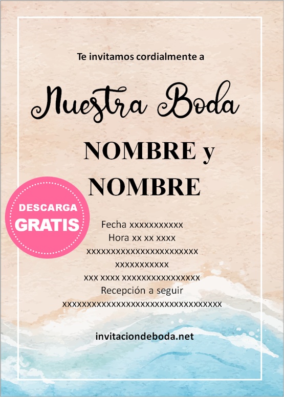 invitaciones de boda tematica playa